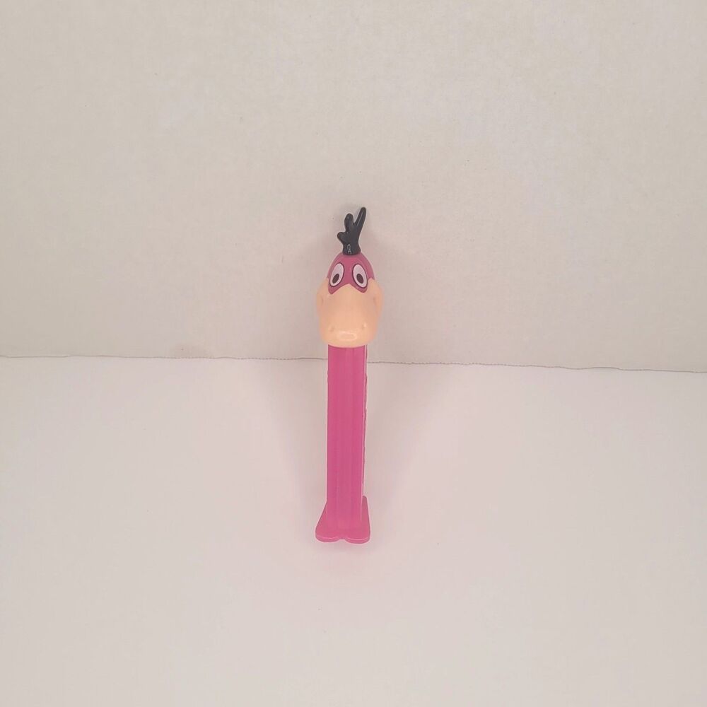 Vintage 1990s Flintstones Dino PEZ Dispenser Pink Stem